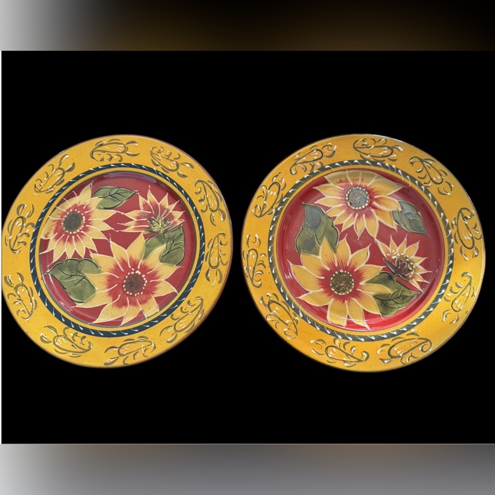 Pier one Imports Sunflower Decorative Plates